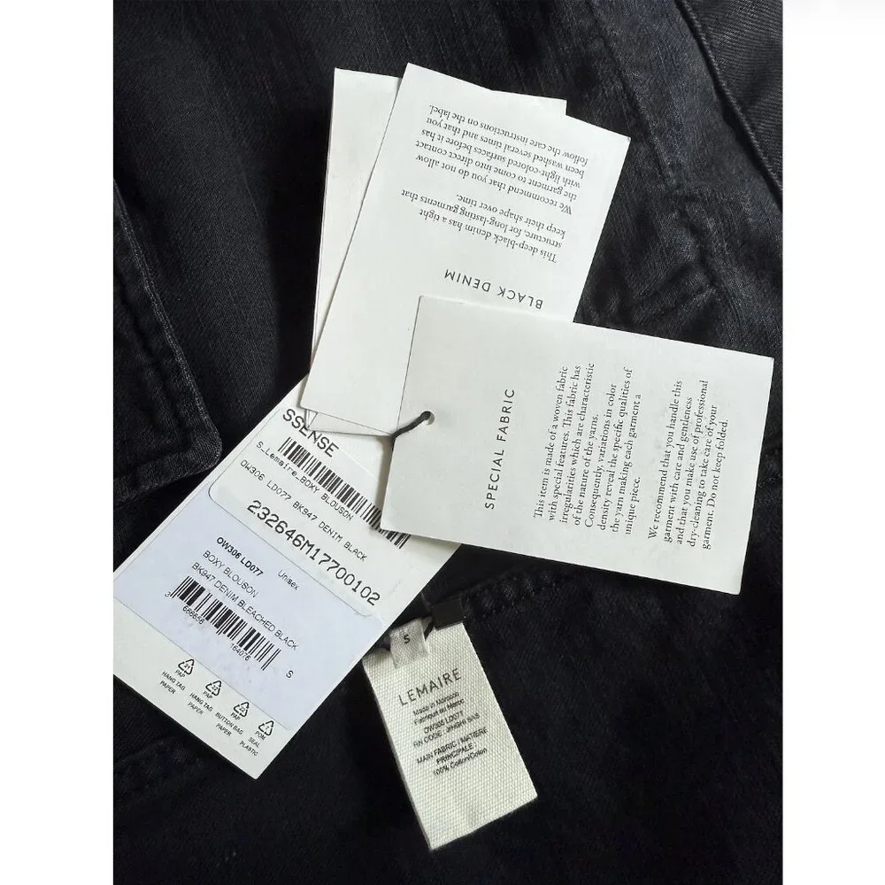 LEMAIRE, Black Boxy Denim Jacket [UNISEX] - Picture 3 of 9